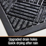 Stylish Heavy-Duty Outdoor Rubber Doormat 17x29.5