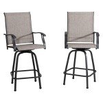 Shintenchi Outdoor Swivel Bar Stools Set of 2