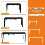 9-Piece Expandable Patio Dining Set for 8