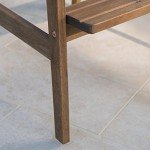 Malibu Outdoor Acacia Wood Barstool Set, 2-Pcs