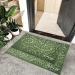 Durable Non-Slip Outdoor Welcome Mat - Green 17"x30