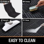 Stylish Heavy-Duty Outdoor Rubber Doormat 17x29.5