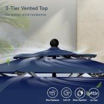 PHI VILLA 3-Tier Outdoor Patio Umbrella with Ventilation