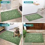 Durable Non-Slip Outdoor Welcome Mat - Green 17"x30