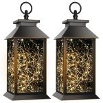 Solar Lanterns - Vintage LED Fairy Lights, 2 Pack