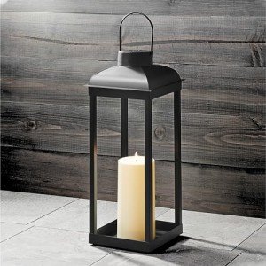 Large Solar-Powered Outdoor Candle Lantern - 18