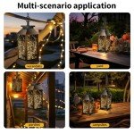 Solar Lanterns - Vintage LED Fairy Lights, 2 Pack