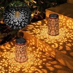Hanging Solar Lanterns - Outdoor Waterproof Lights (2 Pack)