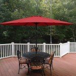 9' Red Patio Umbrella with Tilt and Crank