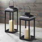 Large Solar-Powered Outdoor Candle Lantern - 18
