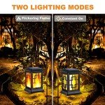 Ollivage Solar Lanterns for Outdoor Spaces (2 Pack)