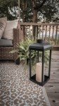 Large Solar-Powered Outdoor Candle Lantern - 18