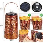 Hanging Solar Lanterns - Outdoor Waterproof Lights (2 Pack)