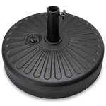 Round Fillable Umbrella Base Stand for Patios