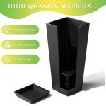 Set of 2 Tall 24" Planters for Indoor/Outdoor