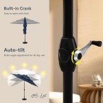 PHI VILLA 3-Tier Outdoor Patio Umbrella with Ventilation