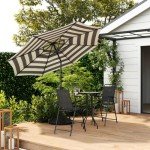 9FT Lyon Outdoor Patio Umbrella with Tilt & Crank