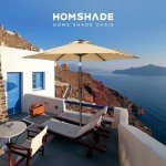 HOMSHADE 7.5ft Outdoor Patio Umbrella - Beige