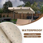 Beige Waterproof Swing Canopy Replacement Top