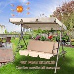 Beige Waterproof Swing Canopy Replacement Top