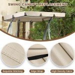 Beige Waterproof Swing Canopy Replacement Top
