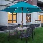 Blissun 7.5ft Solar LED Light Patio Umbrella