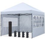 10x10 Pop-Up Canopy Tent with Windows - White