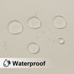 Beige Waterproof Outdoor Patio Curtains - 2 Panels