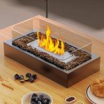 Cobblestone Tabletop Fire Pit - Portable Stainless Steel