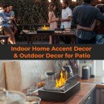 Cobblestone Tabletop Fire Pit - Portable Stainless Steel