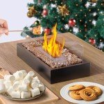 Cobblestone Tabletop Fire Pit - Portable Stainless Steel