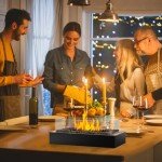 Cobblestone Tabletop Fire Pit - Portable Stainless Steel