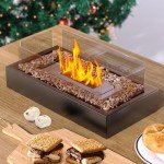 Cobblestone Tabletop Fire Pit - Portable Stainless Steel