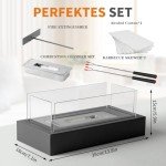 Cobblestone Tabletop Fire Pit for Indoor/Outdoor Use