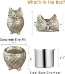 Gold Owl Tabletop Fire Pit for Indoor/Outdoor Use