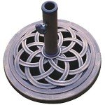 18-Inch Cast Stone Umbrella Base in Bronze