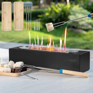 Ethanol Tabletop Fire Pit with S'mores Kit
