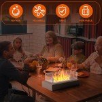 Cobblestone Tabletop Fire Pit for Indoor/Outdoor Use