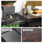 REDCAMP Folding Camping Kitchen Table with Storage
