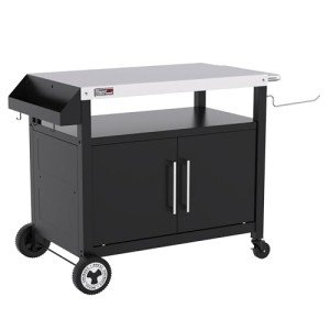 Outdoor Grill Cart with Wheels and Storage Cabinet