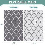 Reversible Outdoor Plastic Straw Camping Mat 5’ × 8’