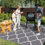 Reversible Outdoor Plastic Straw Camping Mat 5’ × 8’