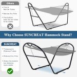 Heavy-Duty Outdoor Hammock Stand - Fits 9.5 to 14 Feet