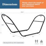 Heavy-Duty Outdoor Hammock Stand - Fits 9.5 to 14 Feet