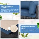 7-Piece Outdoor Wicker Sectional Sofa Set