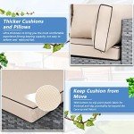 5-Piece Silver Gray Outdoor Sectional Sofa Set