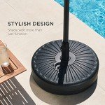 Round Fillable Umbrella Base Stand for Patios