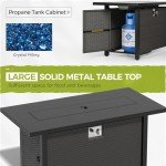 9-Piece Patio Sectional Set with Fire Pit Table