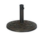 18-Inch Cast Stone Umbrella Base in Bronze
