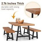 3-Piece Acacia Wood Patio Dining Set